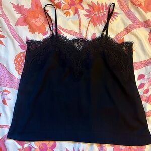 Black Lace Trim Lulu’s Cami Top